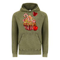Vintage Olive Christmas candy cupcake Vintage Hoodie - AdoDesignShop