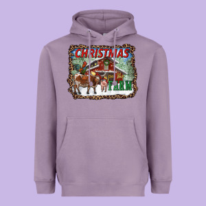 Christmas On The Farm Heavyweight Hoodie Designed By Ranaportraitstore