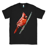 Black Northern Cardinal Bird Classic Tee - LillyAllenDesigns