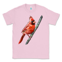 Bubblegum Pink Northern Cardinal Bird Classic Tee - LillyAllenDesigns