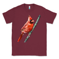 Burgundy Northern Cardinal Bird Classic Tee - LillyAllenDesigns