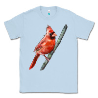 Dusty Blue Northern Cardinal Bird Classic Tee - LillyAllenDesigns