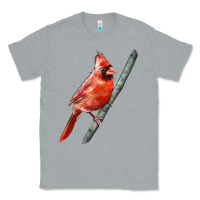 Heather Grey Northern Cardinal Bird Classic Tee - LillyAllenDesigns