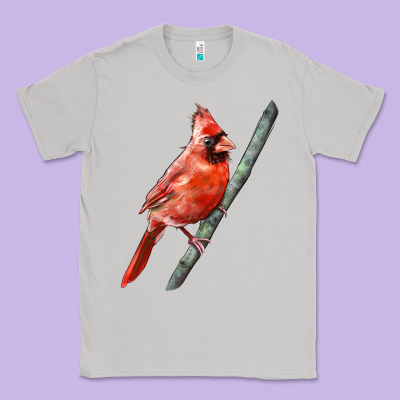 Northern Cardinal Bird Classic Tee Designed By Lillyallendesigns