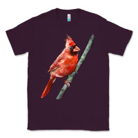 Plum Northern Cardinal Bird Classic Tee - LillyAllenDesigns