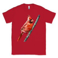 Red Northern Cardinal Bird Classic Tee - LillyAllenDesigns