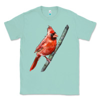 Seafoam Northern Cardinal Bird Classic Tee - LillyAllenDesigns
