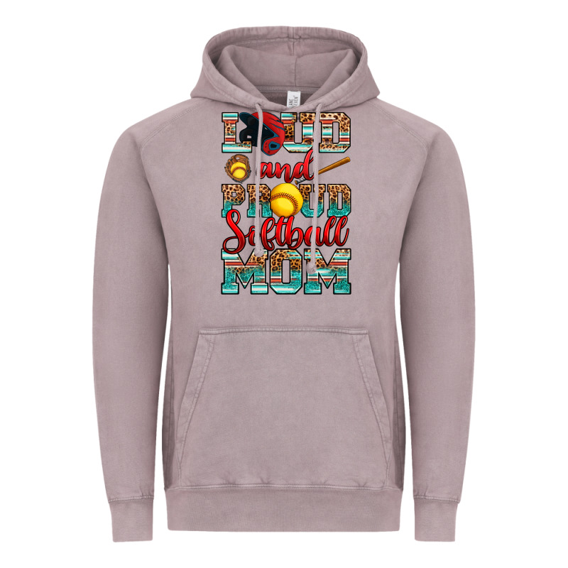 Loud And Proud Softball Mom Vintage Hoodie by RanaPortraitStore | Teevron