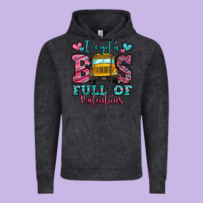 I've Got A Bus Full Of Valentines School Bus Vintage Hoodie Designed By Jasminsmagicworld