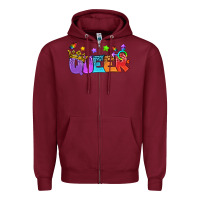 Burgundy Western Queer LGBTQ+ Zipper Hoodie - BundleAndBundleShop