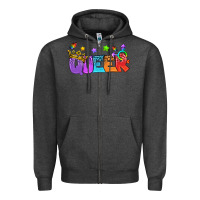 Charcoal Heather Western Queer LGBTQ+ Zipper Hoodie - BundleAndBundleShop