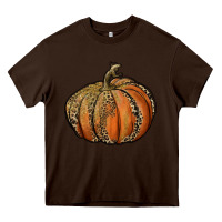 Chocolate Brown leopard pumpkin Heavy Core Tee - RanaPortraitStore