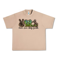 Burro Peace Love Baby Gorilla Urban Heavy Tee - LillyAllenDesigns