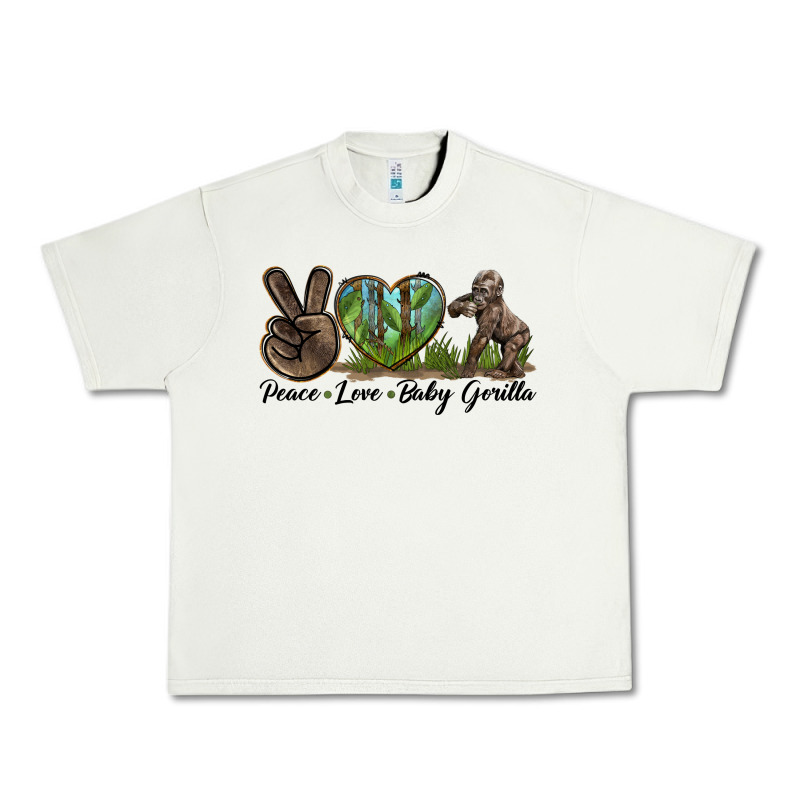Peace Love Baby Gorilla Urban Heavy Tee by LillyAllenDesigns | Teevron