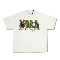 Pistachio Peace Love Baby Gorilla Urban Heavy Tee - LillyAllenDesigns