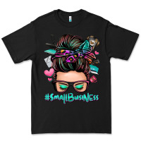 Black small business messy bun Premium Tee - Zillion Design Studio