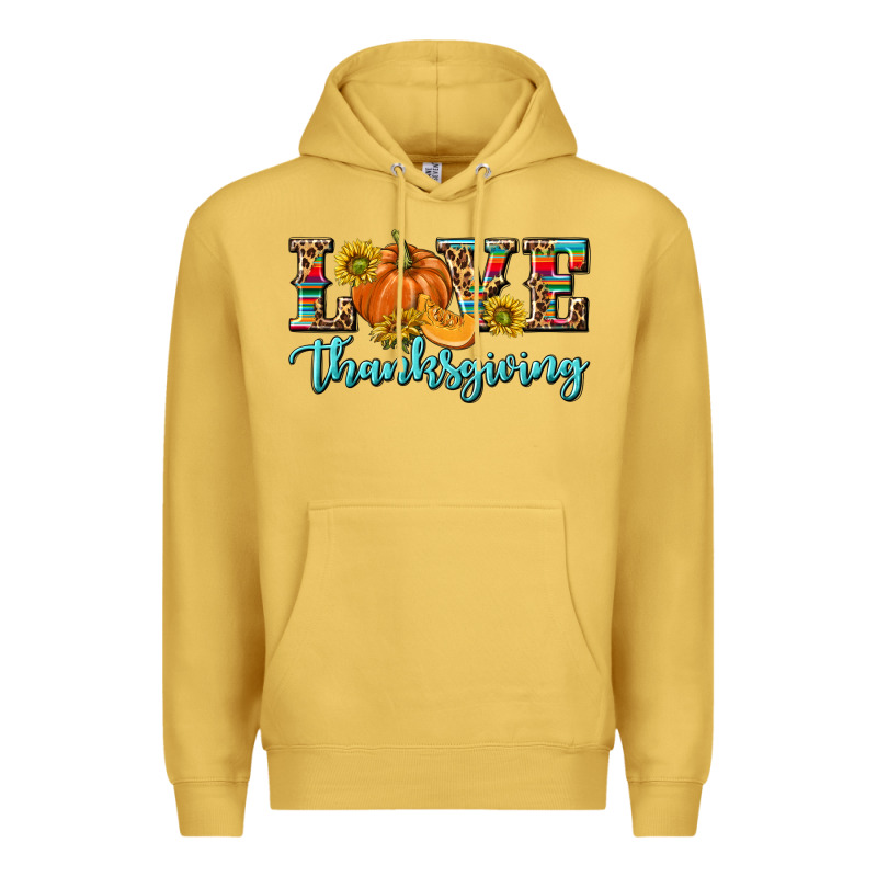 Love Thanksgiving Premium Hoodie by texasbilliewilder | Teevron