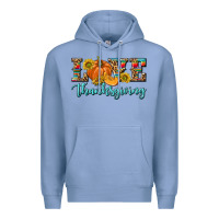 Colony Blue Love Thanksgiving Premium Hoodie - texasbilliewilder
