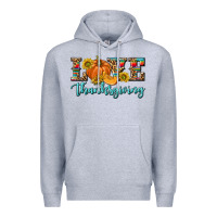 Heather Grey Love Thanksgiving Premium Hoodie - texasbilliewilder