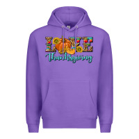 Purple Love Thanksgiving Premium Hoodie - texasbilliewilder