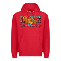 Red Love Thanksgiving Premium Hoodie - texasbilliewilder
