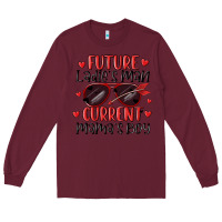 Burgundy future ladies man current mamas boy Long Sleeve Tee - MaliasSmallBusiness