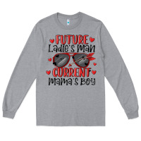 Heather Grey future ladies man current mamas boy Long Sleeve Tee - MaliasSmallBusiness