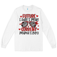White future ladies man current mamas boy Long Sleeve Tee - MaliasSmallBusiness