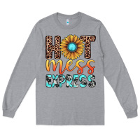 Heather Grey hot mess express Long Sleeve Tee - JahusDesignShop