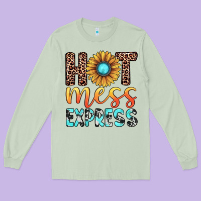 Hot Mess Express Long Sleeve Tee Designed By Jahusdesignshop