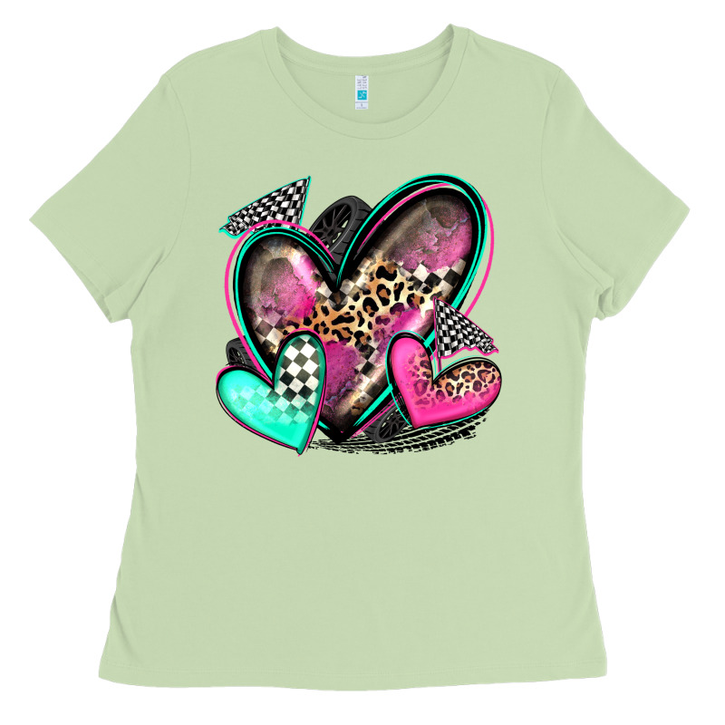 Race Hearts Ladies Tee by Zillion Design Studio | Teevron