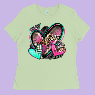 Race Hearts Ladies Tee Designed By Zillion Design Studio