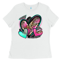 White race hearts Ladies Tee - Zillion Design Studio