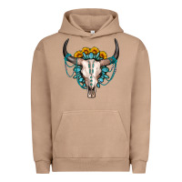 Pigment Burro sunflower gemstone bull skull Urban Hoodie - OliviaCreatesArt