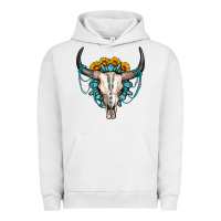 Pigment Lunar Rock sunflower gemstone bull skull Urban Hoodie - OliviaCreatesArt