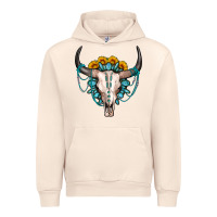 Sandshell sunflower gemstone bull skull Urban Hoodie - OliviaCreatesArt