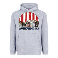 Heather Grey American Dog Day Heavyweight Hoodie - Bettercallsaul