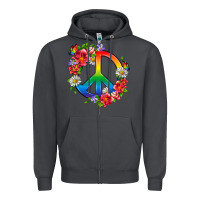 Smoke Peace Pride LGBTQ+ And Flowers Zipper Hoodie - BundleAndBundleShop