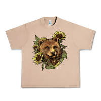 Burro bear head sunflowers Urban Heavy Tee - NancyCooperArtShop