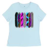 Baby Blue race brushstrokes Ladies Tee - Zillion Design Studio