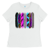 White race brushstrokes Ladies Tee - Zillion Design Studio
