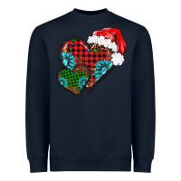 Navy Christmas heart gemstones leopard Heavyweight Sweatshirt - BarkalooDesign