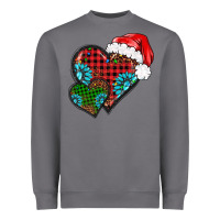 Storm Christmas heart gemstones leopard Heavyweight Sweatshirt - BarkalooDesign