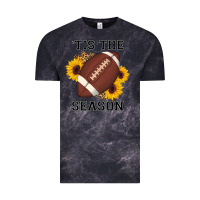 Cloud Black tis the season football sunflower Vintage Tee - AdoDesignShop