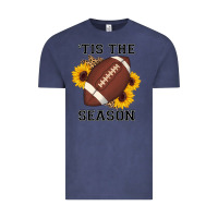 Vintage Denim tis the season football sunflower Vintage Tee - AdoDesignShop