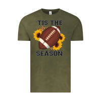 Vintage Olive tis the season football sunflower Vintage Tee - AdoDesignShop