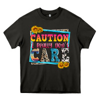Asphalt caution i really don't care Heavy Core Tee - Zillion Design Studio