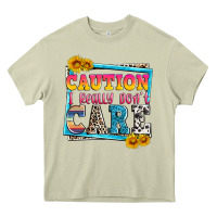 Mossy caution i really don't care Heavy Core Tee - Zillion Design Studio