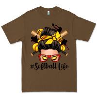 Cacao softball life messy bun Premium Tee - Zillion Design Studio