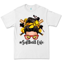 White softball life messy bun Premium Tee - Zillion Design Studio